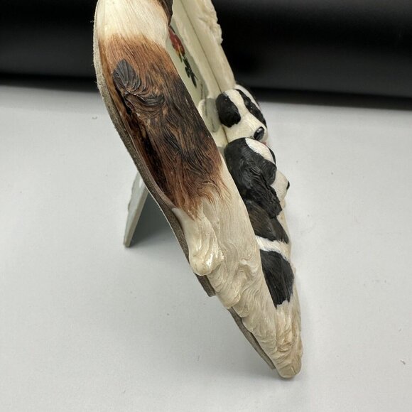 Springer Spaniel 3D Photo Picture Frame Hand Painted Tabletop Dog Family 4"x6" - Picture 9 of 13